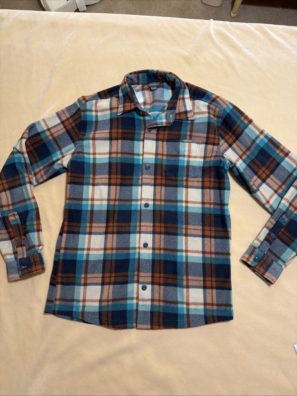 Men's Eddie Bauer 'Eddie's Favorite' Flannel Shirt Plaid Tall Large